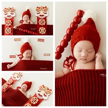 Одежда для фотосъемки новорожденных Красная новогодняя тематика Одежда для фотосъемки Полнолуния Одежда для фотосъемки новорожденных Реквизит
