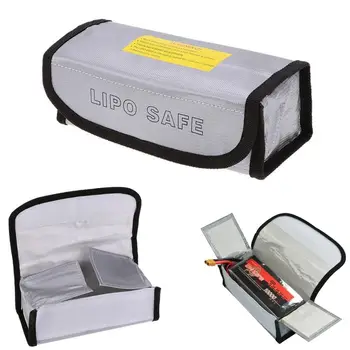 Сумка для защиты аккумулятора 185x75x60 мм, серебристые водонепроницаемые взрывозащищенные портативные сумки для защиты Lipo-аккумулятора