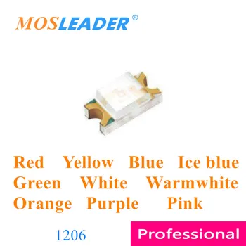 Mosleader 3000PCS SMD LED 1206 Красный Желтый Синий Ледяной синий Зеленый Белый Теплый Белый Оранжевый Фиолетовый Розовый 3216 светодиодов