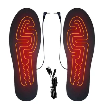 Стельки EVA с электрическим подогревом, перезаряжаемые через USB, 5 В, Моющиеся, с подогревом, Лыжные стельки, грелка для ног для мужчин и женщин