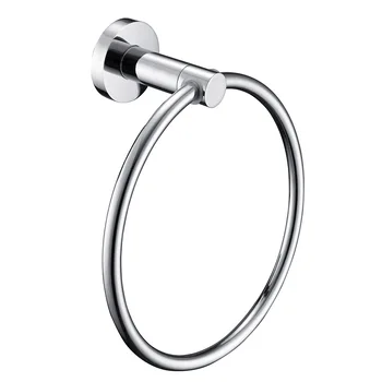 1PC из нержавеющей стали кольца для полотенец современный минималистский черный/серебряный кулон ванная комната Настенное крепление
