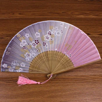 13-23 цвета Японский шелк Вишневый цвет Сакура Складной ручной Веер Свадебная Танцевальная вечеринка