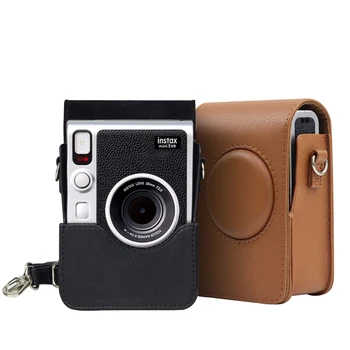 Защитная сумка из искусственной кожи ПВХ для фотокамеры Fujifilm Instax Mini EVO со съемным ремнем через плечо