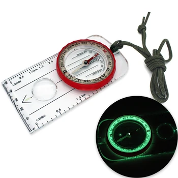 Многофункциональный Сильный Магнитный Водонепроницаемый компас, детский компас на открытом воздухе, светящийся тактический компас, уличные инструменты