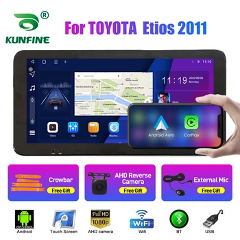 10,33 Дюймов Автомобильный Радиоприемник Для TOYOTA Etios 2011 2Din Android Восьмиядерный Автомобильный Стерео DVD GPS Навигационный Плеер QLED Экран Carplay
