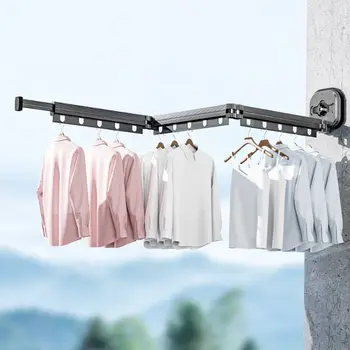 Складная вешалка для сушки одежды на присоске с выдвижной присоской, многоразовая 3-х кратная вешалка для сушки одежды
