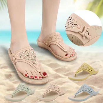 Женские летние однотонные слипоны, Повседневные туфли на танкетке с открытым носком, Удобная пляжная обувь, комфортные сандалии для женщин с эффектом памяти