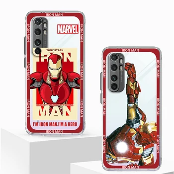 Marvel Железный Человек Мстители Прохладный Прозрачный Чехол Для Телефона Xiaomi Mi 13 12T 12S 12X 12 11 11T 11i 10T 10 Pro Lite Ultra 5G