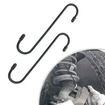 2шт Вешалка для тормозного суппорта S-образный крюк для замены тормозных колодок Крюк для замены цилиндра тормозных колодок для авто Автомобильные Аксессуары