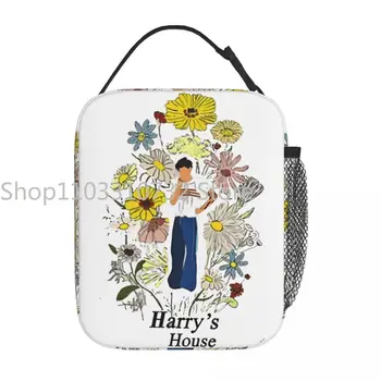 Harry's House Cartoon Cute Flowers Merch Изолированный Ланч-Пакет Для Офиса, Сумка Для Хранения Еды, Многоразовый Кулер, Термальные Ланч-Боксы