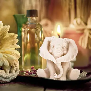 Форма для свечи в виде слона, Многоразовая и моющаяся, 3D Милые животные, Силиконовое мыло, свечи, принадлежности для изготовления парфюмерного украшения своими руками, красивый подарок
