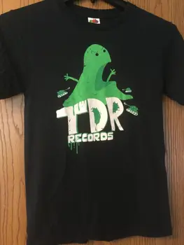 TDR Records - Черная рубашка - S - Fruit Of The Loom