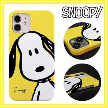 Модный Жесткий Чехол Snoopy Для Телефона iPhone 14 Pro Max 11 12 13 Pro X XR XS Max 7 8 Plus С Милой Мультяшной Защитной Рамкой На Задней Крышке