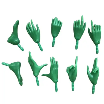 MENGF Green Кукольные руки, ступни, ноги, головы для тела 1/6 Аксессуары для кукол, детали для одевания кукол своими руками, Модный жест, кукольные руки