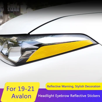 QHCP, Автомобильные наклейки с предупреждением о светоотражающих фарах, Индивидуальные наклейки для бровей, наклейки для Toyota Avalon 19-21