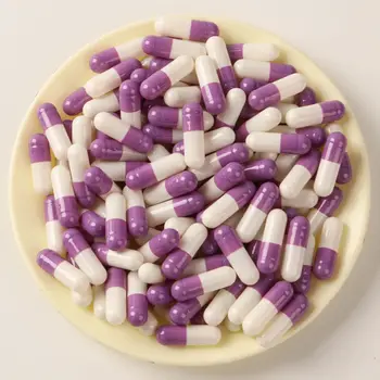 10000 шт 0 # Капсулы фиолетово-белого цвета, полые желатиновые капсулы, Пустые капсулы в отдельной оболочке