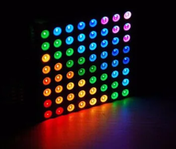 1ШТ 5 мм 8*8 8x8 Полноцветный RGB светодиодный матричный дисплейный модуль с общим анодом L