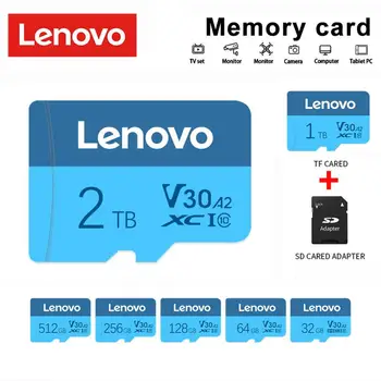 Lenovo Class10 2 ТБ Micro TF SD-Карта 1 ТБ 512 ГБ 256 ГБ Сверхбыстрая Карта памяти 128 ГБ Водонепроницаемая Карта памяти Для Телефона