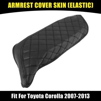 Накладка на подлокотник из искусственной кожи для центральной консоли Toyota Camry 2018-2019, черный