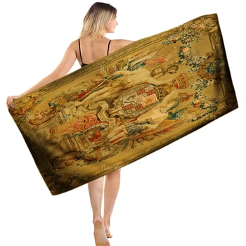Музей Метрополитен Геральдическое Средневековое искусство Уильяма и Мэри Быстросохнущее полотенце, подходящее для фитнеса