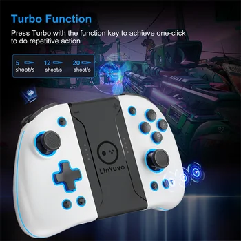 KS47 Joypad Pro контроллер для переключателя untuk Auto Fire Bluetooth Turbo Функция Pro контроллер для Nintend Switch OLED