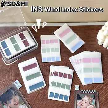 30 Шт 60 Шт 120 шт Симпатичные фотокарточки DIY Kpop, указательные наклейки, указательные этикетки, красочные наклейки, закладки в корейском стиле, липкие заметки