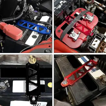 Кронштейн автомобильного аккумулятора, автоматические крепления, Пряжка для держателя аккумулятора из алюминиевого сплава, прочный и практичный кронштейн для автомобильного аккумулятора, автомобиль