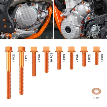 Для KTM 250 300 EXC XCW EXC250 EXC300 2017 2018 2019 Мотоцикл M5 M6 Зажигание Крышка Сцепления Двигатель Болт Винт Cu-уплотнительное Кольцо Комплект