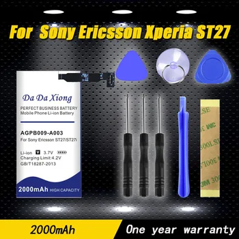 Высококачественный Литий-ионный аккумулятор 2000mAh AGPB009-A003 для телефона Sony Ericsson Xperia ST27 ST27i ST27a Bateria
