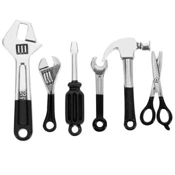 6 шт. миниатюрных инструментов для ремонта, Аксессуары для дома, Инструменты для обслуживания мини-дома, игрушка для ролевых игр