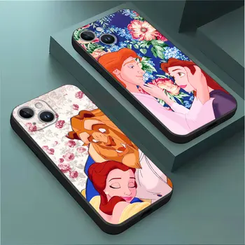 Чехол Disney Ariel Snow White Prince для iPhone XR XS X 15 Pro Max 13 8 Plus 12 Mini 14 11 Pro SE 7 6s 15 Силиконовая Задняя Крышка