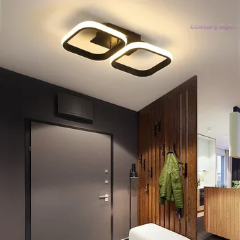 Современный светодиодный потолочный светильник, скандинавский светильник для прихожей, минималистичный балконный светильник, круглый / квадратный светодиодный потолочный светильник для домашней комнаты