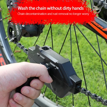 Очиститель велосипедной цепи Щетка для чистки цепи Инструмент для мытья MTB Масло для защиты горных велосипедов Аксессуары для велосипедных цепей