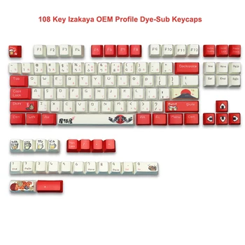 108 Клавиш Lzakaya OEM Profile PBT Keycaps с 60-Процентным Покрытием Для механических Клавиатур Cherry MX 61/84/104/108 Gamer