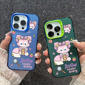 Aoger Sanrio hello Kitty kuromi Melody LinaBell градиентный цветной Лазерный Чехол Для Телефона iPhone 15 14 13 12 11 Pro Max 15 Plus Cover
