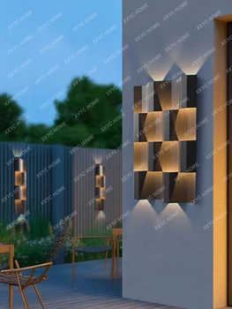 Наружный настенный светильник Водонепроницаемый Внутренний Двор Виллы Солнечный Уличный Ландшафтный настенный светильник для прихожей