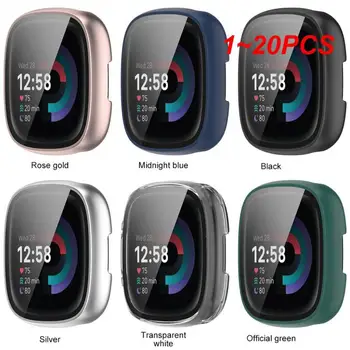 1 ~ 20ШТ Защитный Чехол для экрана Fitbit Sense 2 Versa 4 Versa4 Smartwatch Полный Охват ПК Защитный Чехол Моющийся Бампер