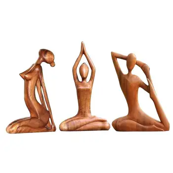 Статуя для медитации Осознанной Йоги, Статуя из смолы, женские Фигурки для Йоги, Высококачественная Поза для йоги, Скульптура Девушки, Художественное украшение для домашнего декора