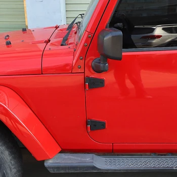 Комплект автомобильных дверных петель для спортивных аксессуаров Jeep Wrangler JK Unlimited Rubicon Sahara 2007-2017, алюминий, черный 8ШТ
