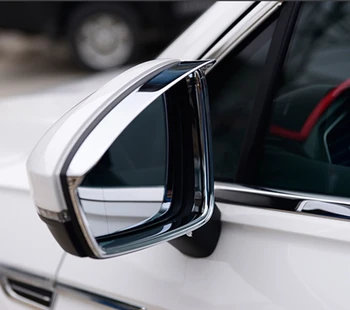 Для Volkswagen CC 2012-2017 2018 2019 Зеркало заднего вида от дождя для бровей ABS Хромированный козырек от дождя, планки для укладки автомобилей