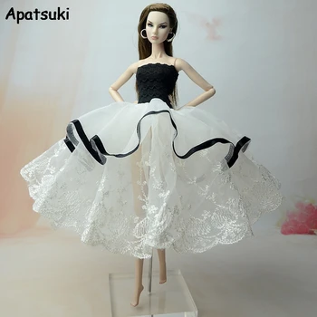 Белая кружевная модная кукольная одежда для куклы Барби, наряды для вечеринок, платье для кукольного домика Барби, Ограниченная коллекция платьев ручной работы