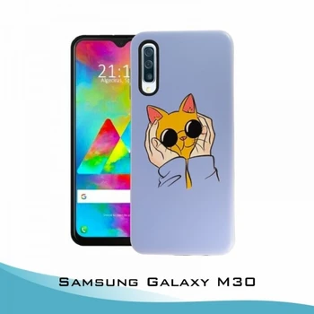 Чехол Samsung Galaxy M30 с гелевым тиснением cat case