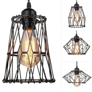 Подвесные светильники в стиле ретро в клетку, гостиная, столовая, Кухонный светильник, регулируемая светодиодная подвесная лампа для домашнего декора