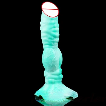 Большой мягкий силиконовый реалистичный пенис с узлом монстра, фаллоимитатор Донг, Анальная анальная пробка, секс-игрушка