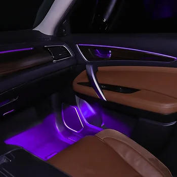 Подсветка салона автомобиля LED RGB с высокой плотностью управления приложением Универсальные окружающие 256 цветов