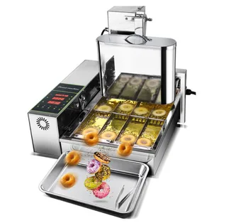 800-1000 шт./Ч Пончики 2000 Вт Компьютерное Управление Электрическое Отопление 4-Рядная Автоматическая Машина Для приготовления пончиков Auto Doughnut Maker 110V