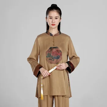 Одежда для тайцзицюань, женская одежда для ушу, одежда для соревнований по кунг-фу, униформа для боевых искусств, без морщин 2023 г.