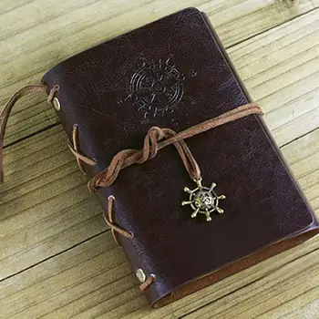 Ретро-блокнот и дневник путешественника, планировщик для дневника, записная книжка из искусственной кожи, Пиратские якоря, блокноты на спирали, Канцелярские принадлежности в подарок