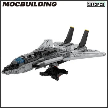 Строительные блоки MOC Модель самолета F-14 Tomcat Военная серия Самолет DIY Кирпичи Коллекция игрушек для творческой сборки Подарки на день рождения